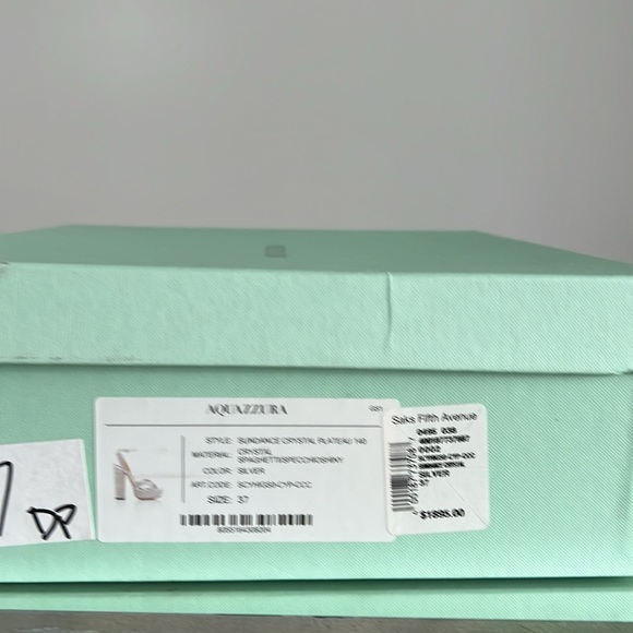 AQUAZZURA Sundance 140 crystal-embellished metallic platform sandals $1,895 37 - Picture 17 of 17